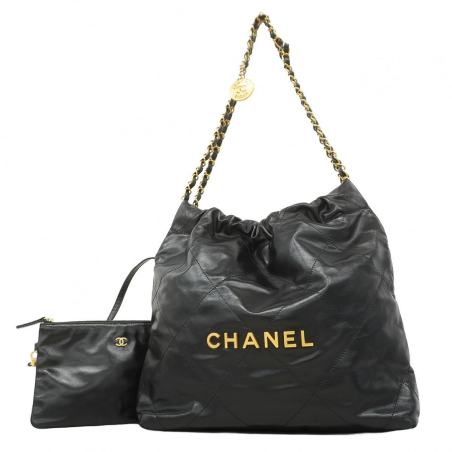 Chanel Black Leather Chanel 22