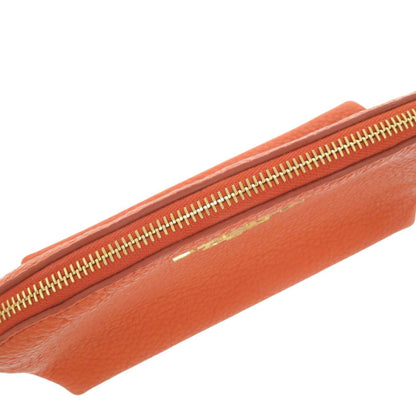 Prada Orange Leather Clutch
