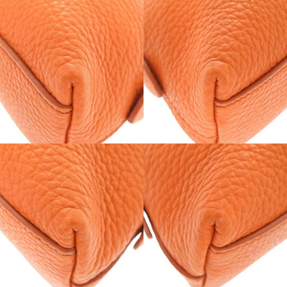 Prada Orange Leather Clutch