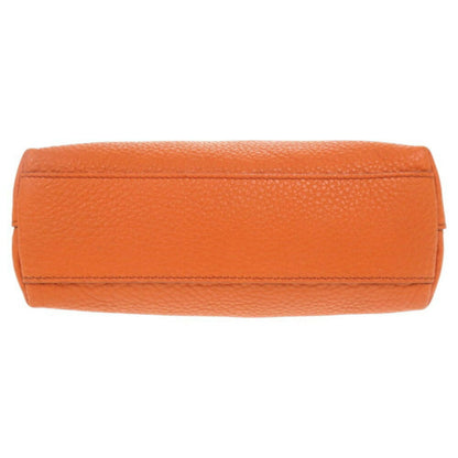 Prada Orange Leather Clutch