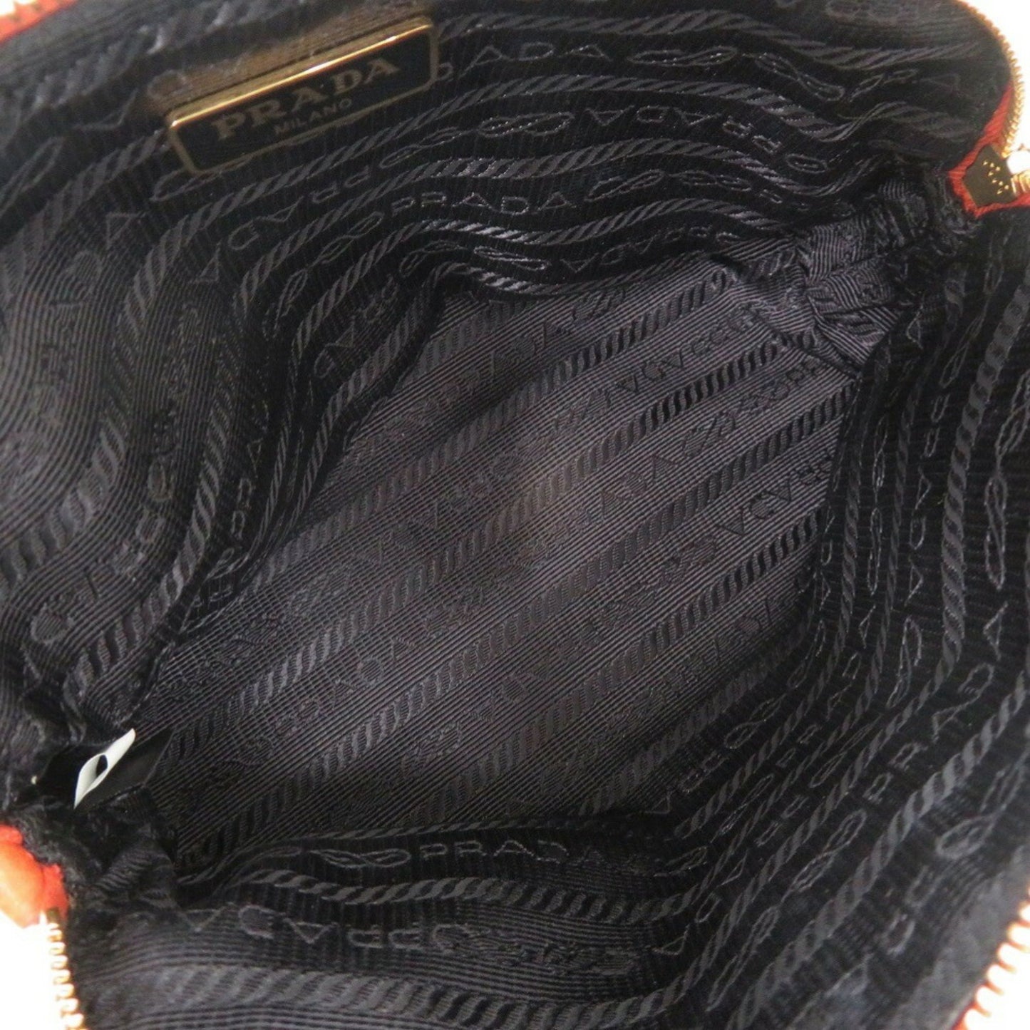 Prada Orange Leather Clutch