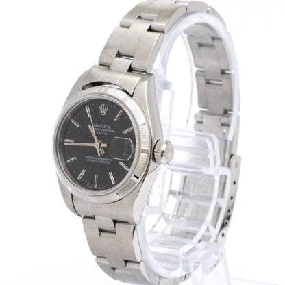 Rolex Black Steel Oyster Perpetual Date