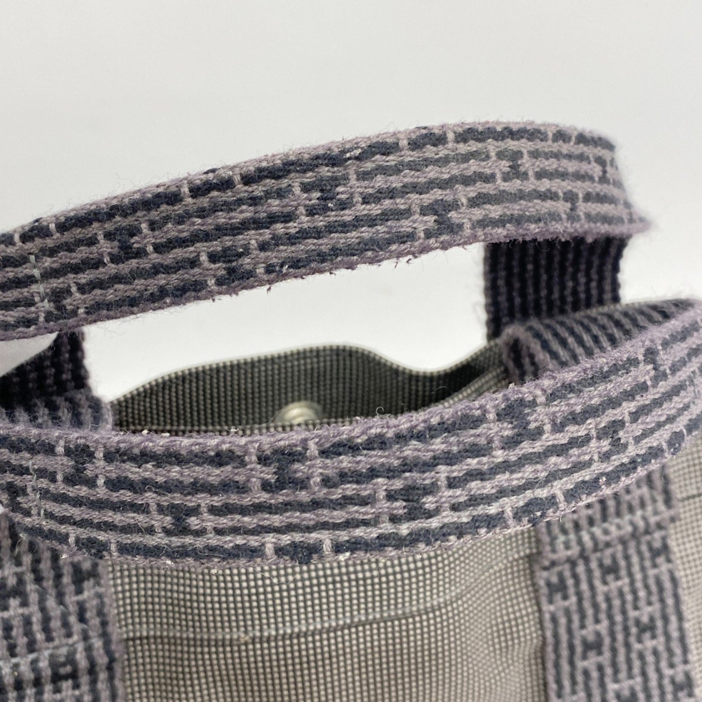 Hermès Gray Canvas Herline