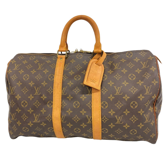 Louis Vuitton Brown Canvas Keepall 45