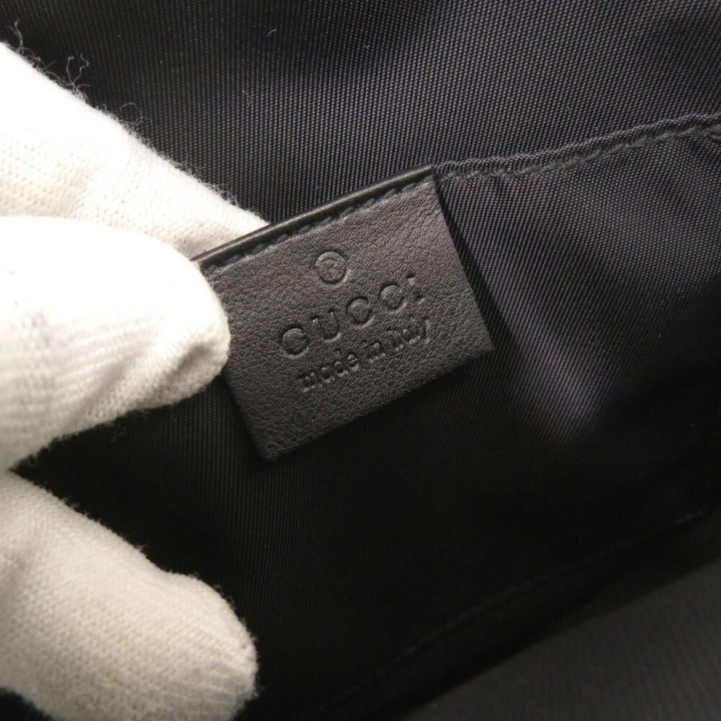 Gucci Black Canvas, Leather Guccissima