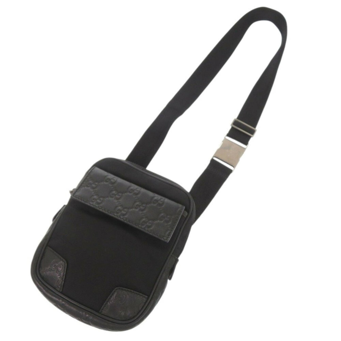 Gucci Black Canvas, Leather Guccissima