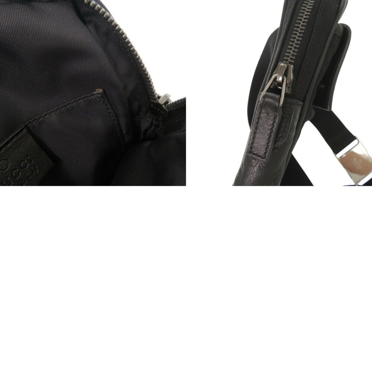 Gucci Black Canvas, Leather Guccissima