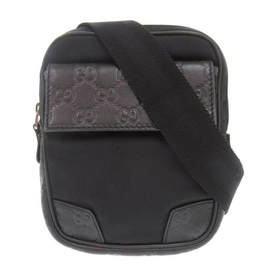 Gucci Black Canvas, Leather Guccissima