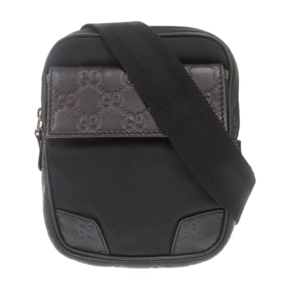Gucci Black Canvas, Leather Guccissima