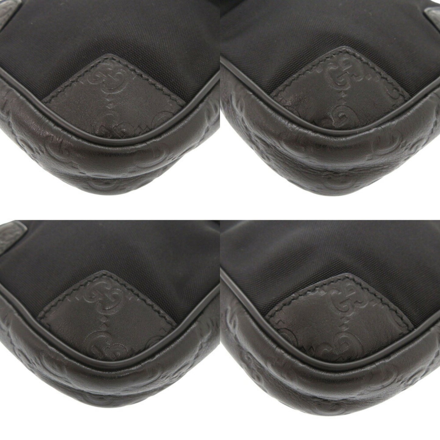 Gucci Black Canvas, Leather Guccissima