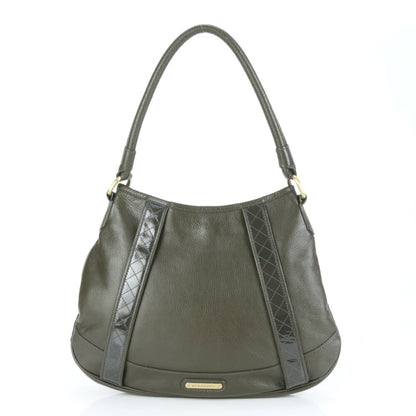 Burberry Gray Leather Nova Check