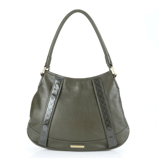 Burberry Gray Leather Nova Check