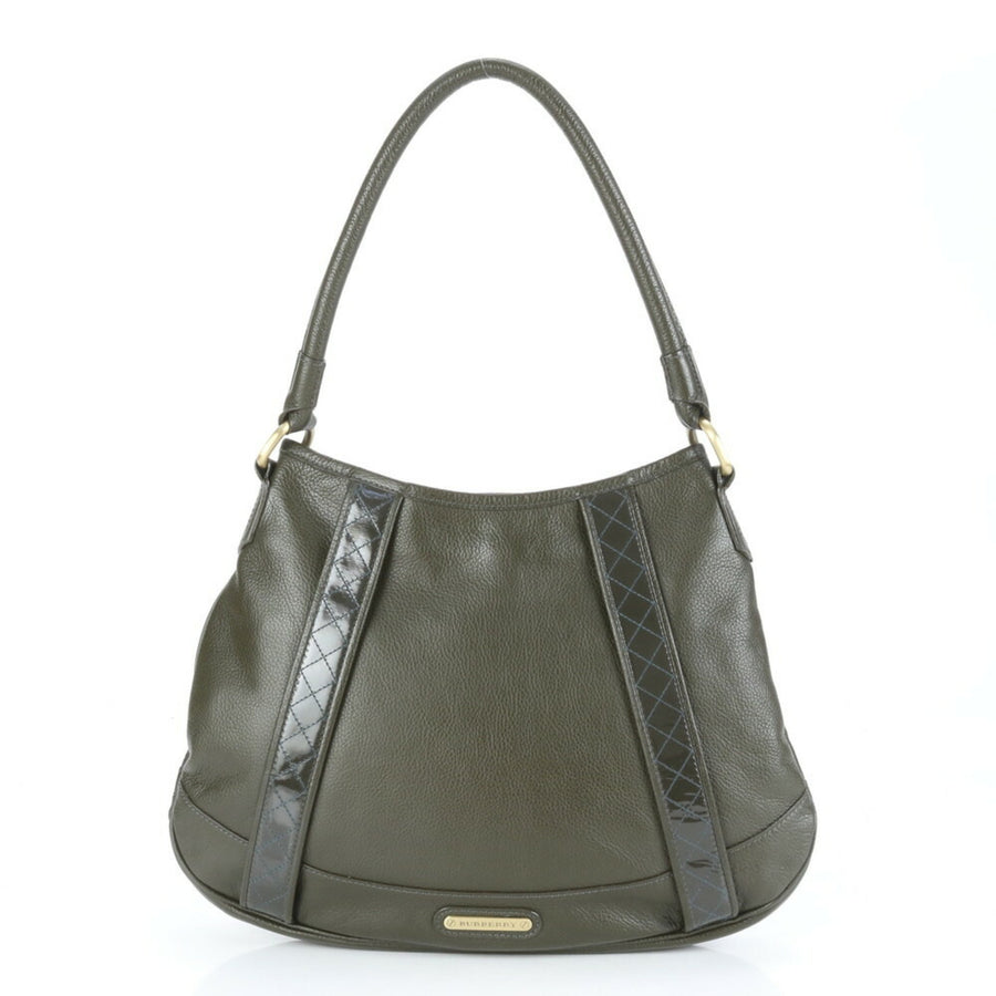 Burberry Gray Leather Nova Check