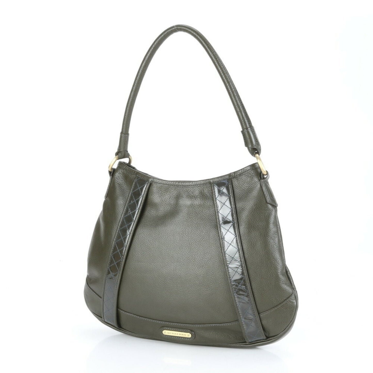 Burberry Gray Leather Nova Check