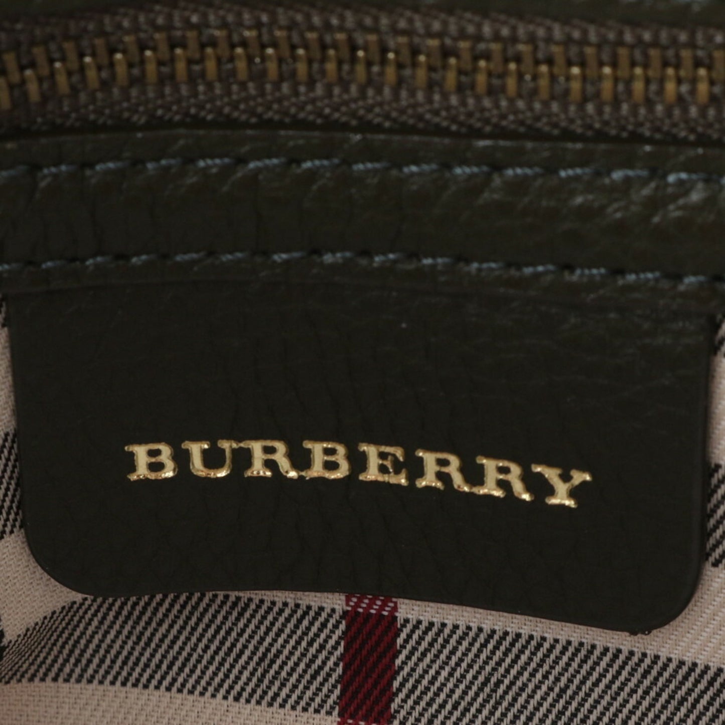 Burberry Gray Leather Nova Check
