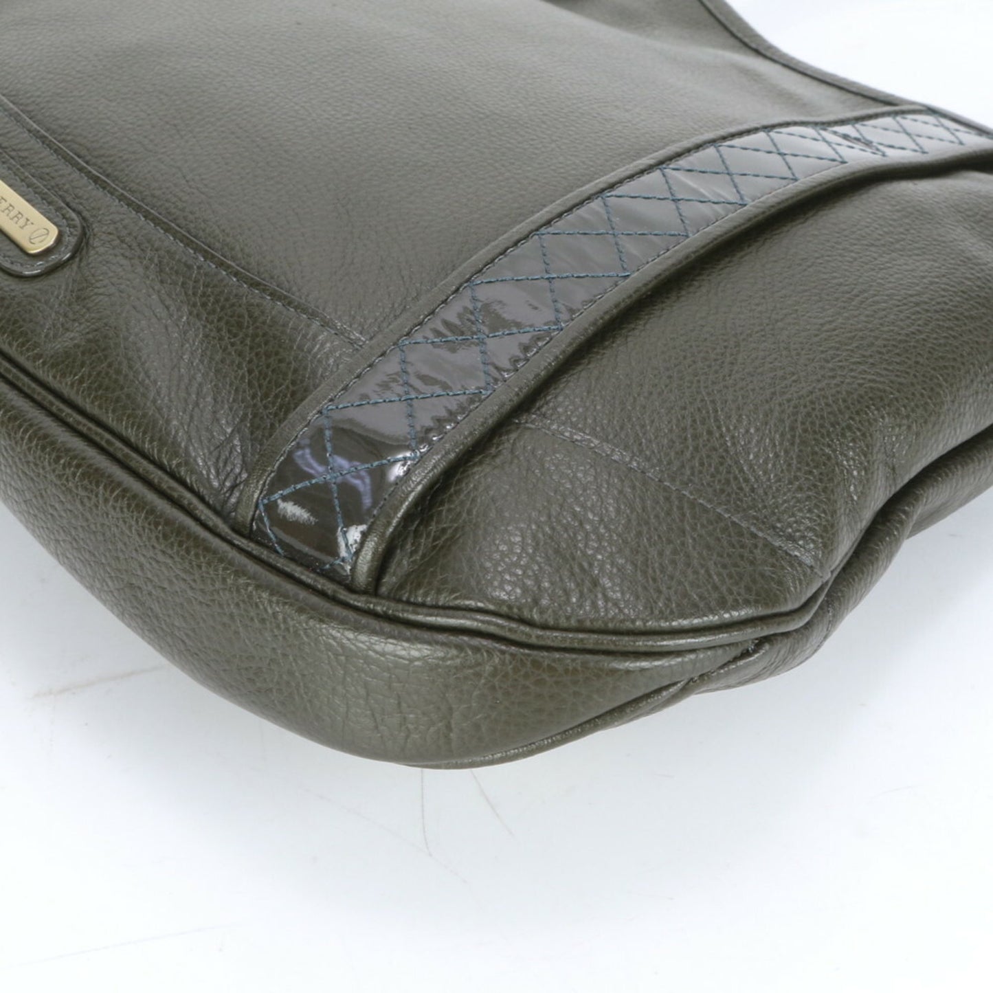 Burberry Gray Leather Nova Check