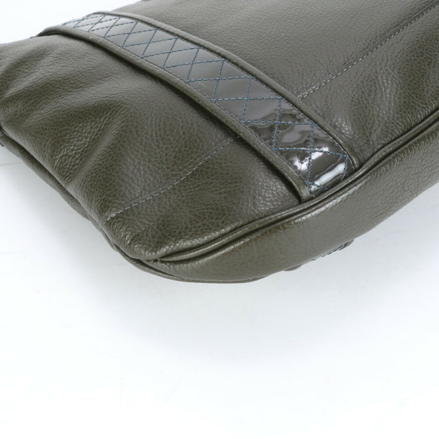 Burberry Gray Leather Nova Check