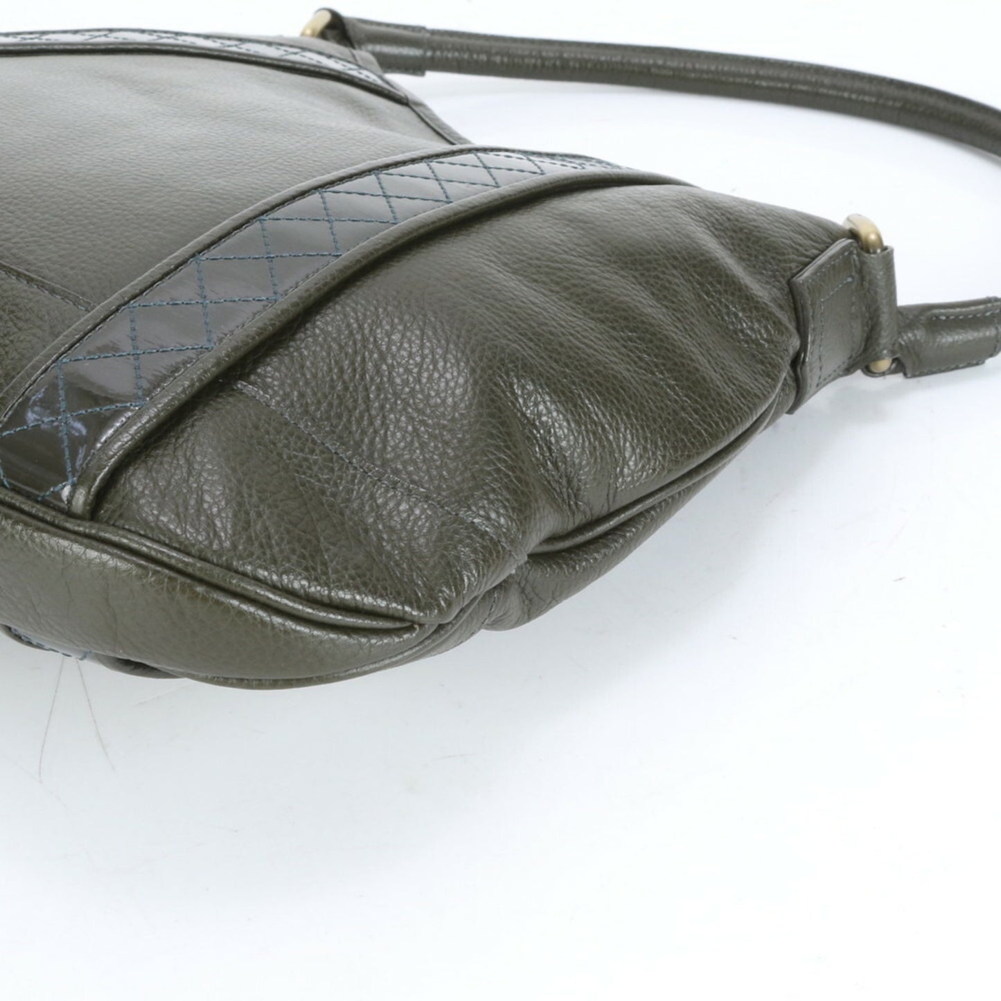 Burberry Gray Leather Nova Check