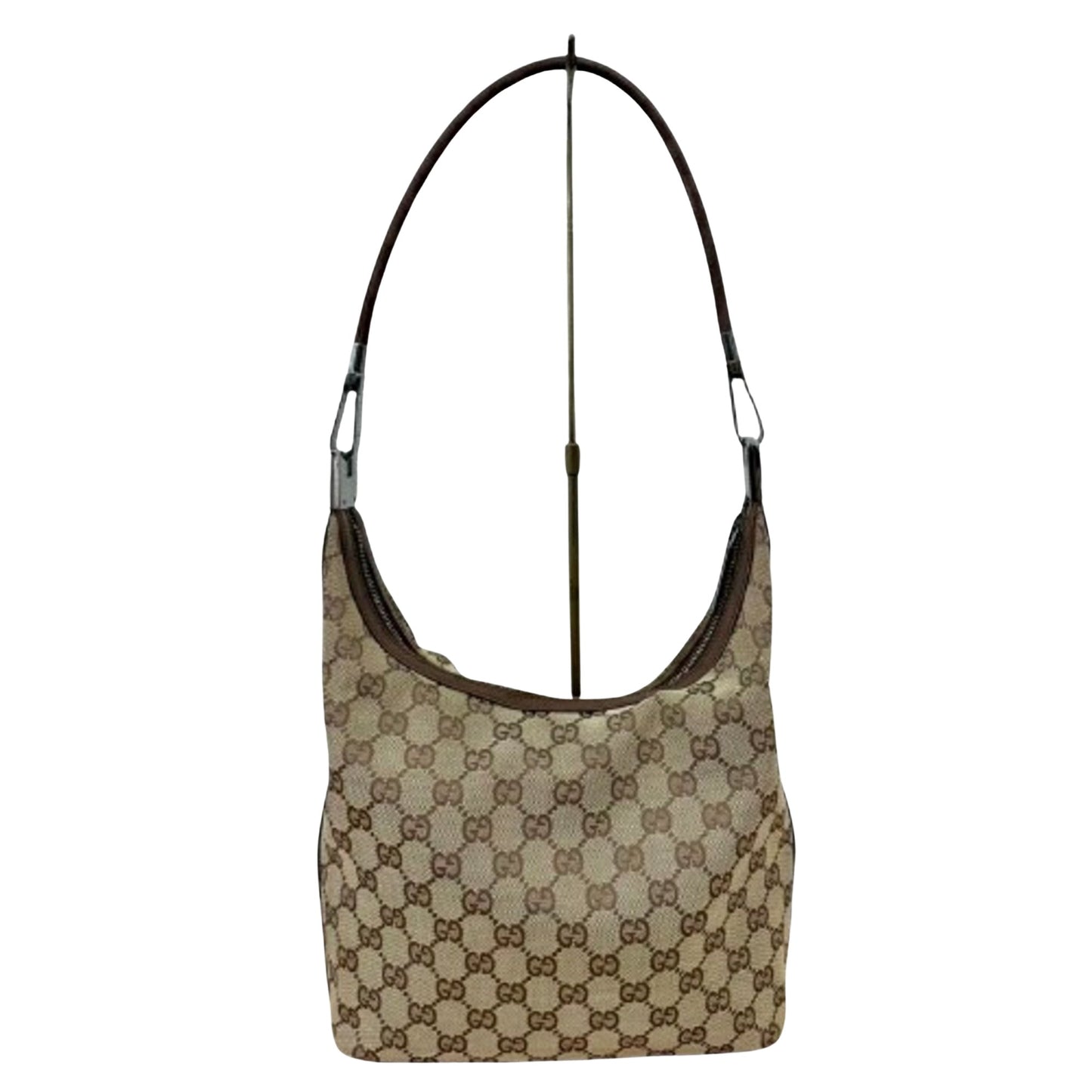 Gucci Brown Canvas, Leather Gg Canvas