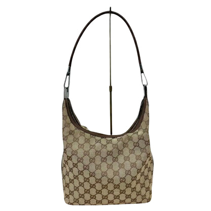 Gucci Brown Canvas, Leather Gg Canvas