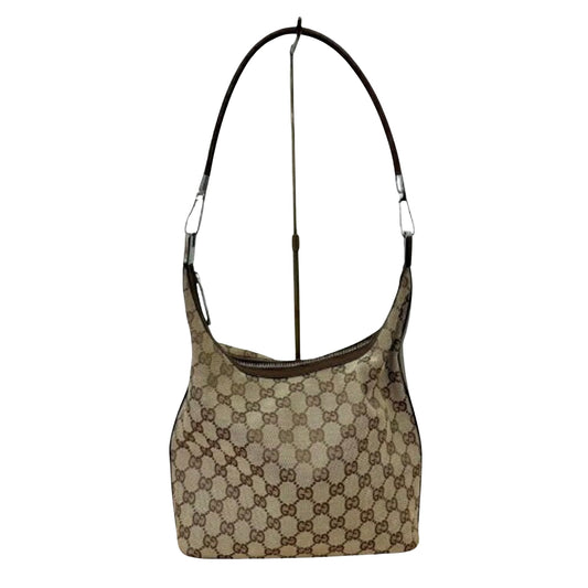 Gucci Brown Canvas, Leather Gg Canvas