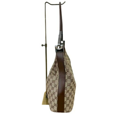 Gucci Brown Canvas, Leather Gg Canvas
