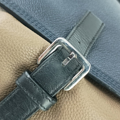 Loewe Blue Leather Military Messenger