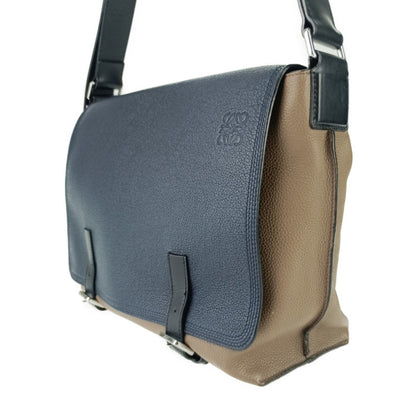 Loewe Blue Leather Military Messenger