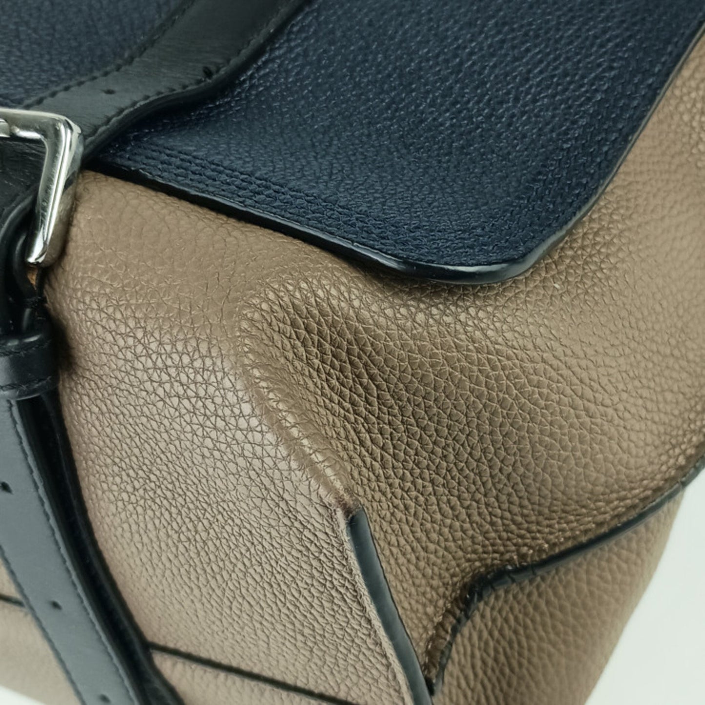 Loewe Blue Leather Military Messenger