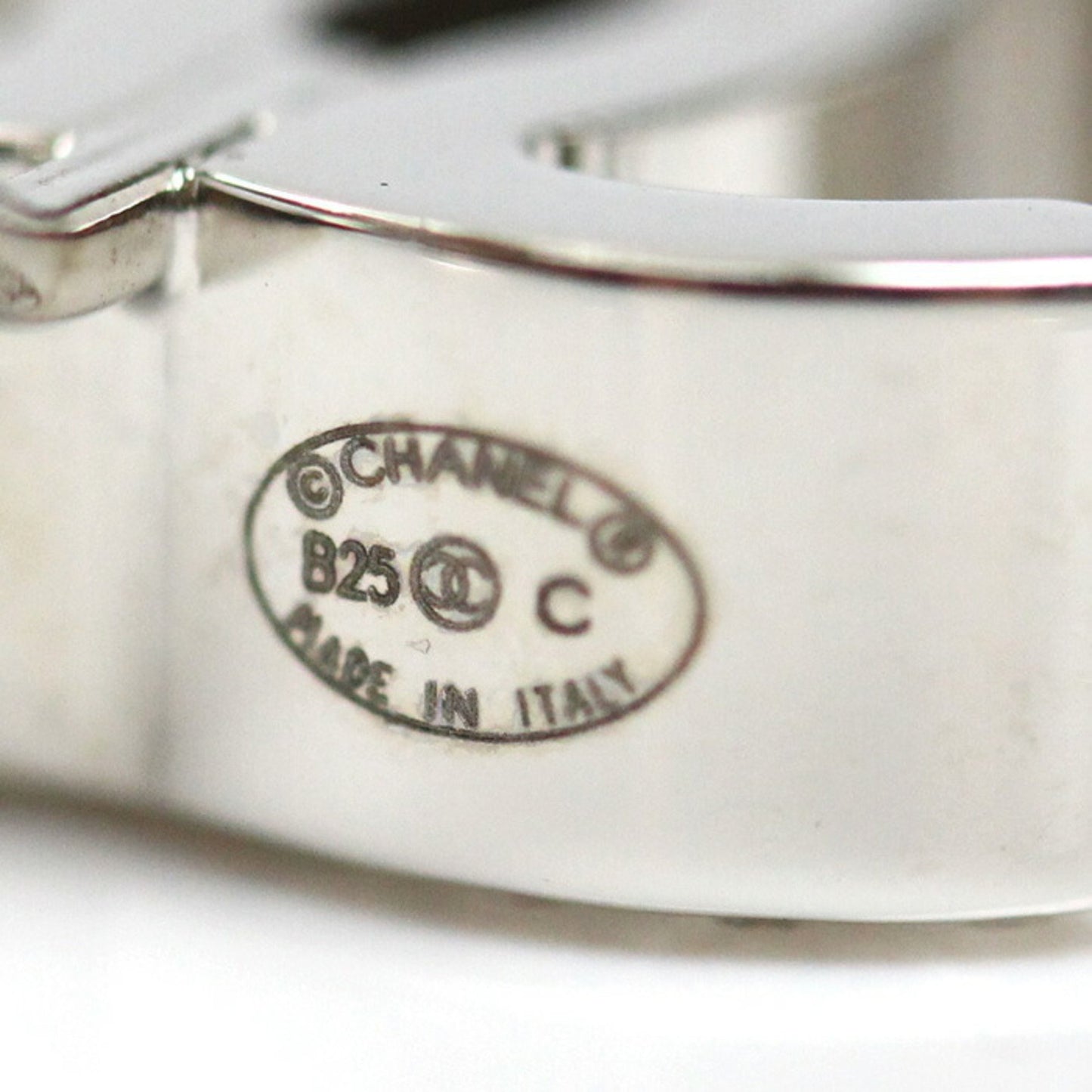 Chanel Silver Metal Coco Mark