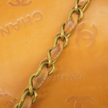 Chanel Brown Leather Coco Mark