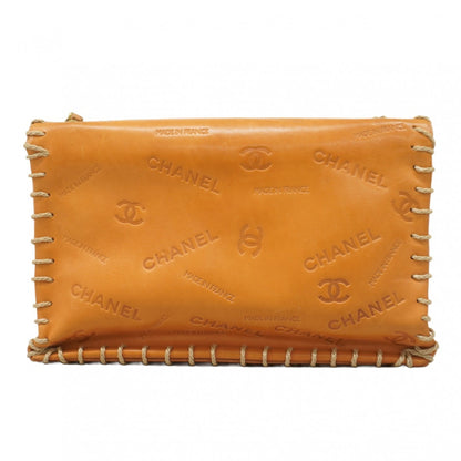 Chanel Brown Leather Coco Mark