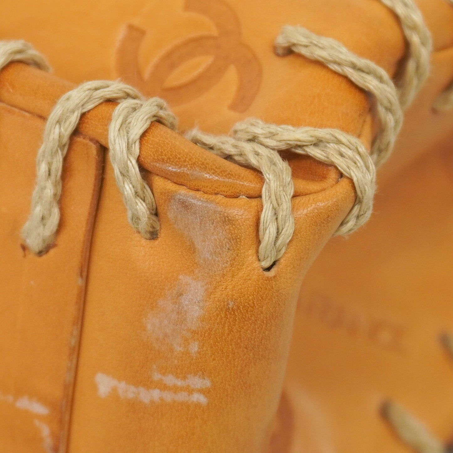 Chanel Brown Leather Coco Mark