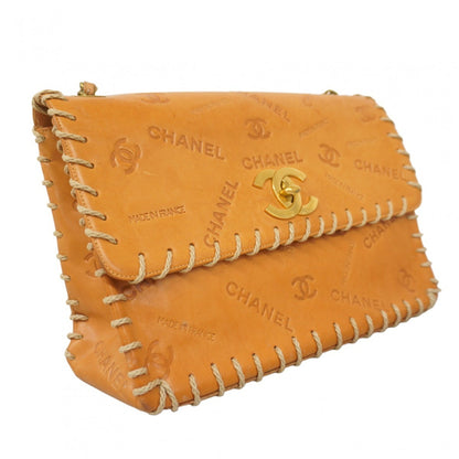 Chanel Brown Leather Coco Mark