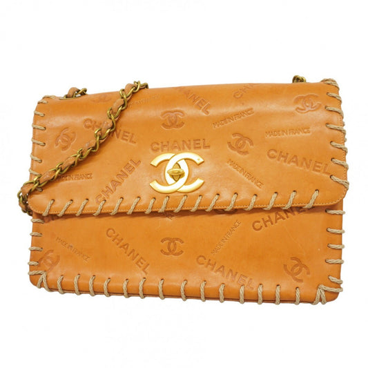 Chanel Brown Leather Coco Mark