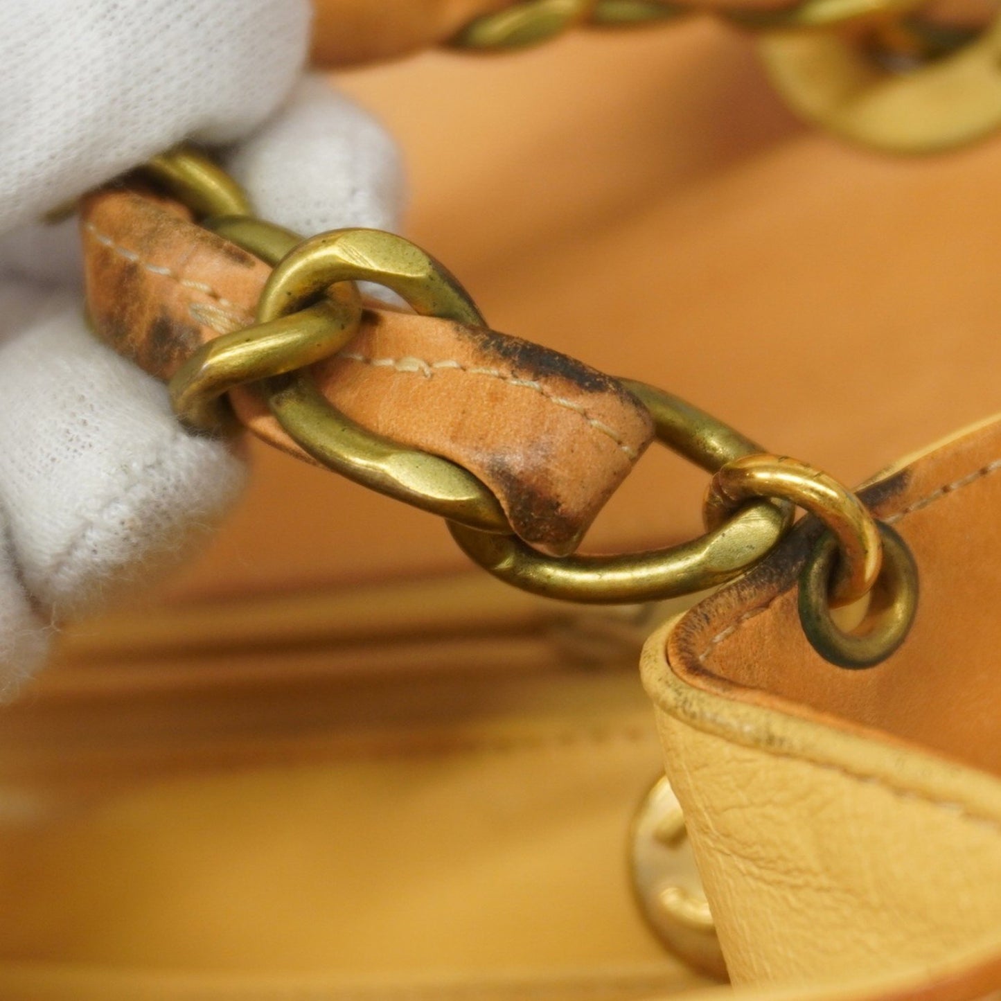 Chanel Brown Leather Coco Mark