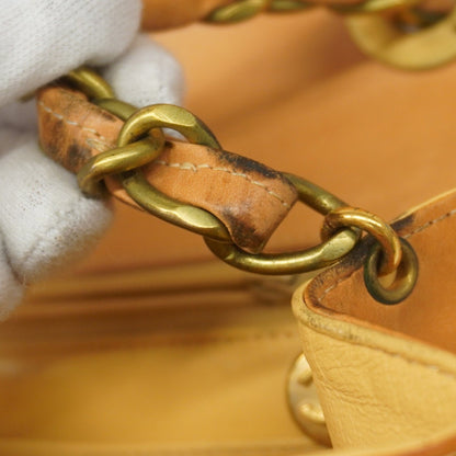 Chanel Brown Leather Coco Mark
