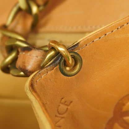 Chanel Brown Leather Coco Mark