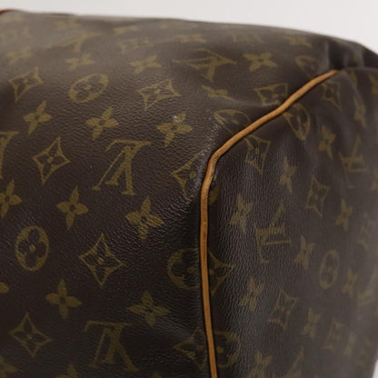 Louis Vuitton Brown Canvas, Leather Keepall 55