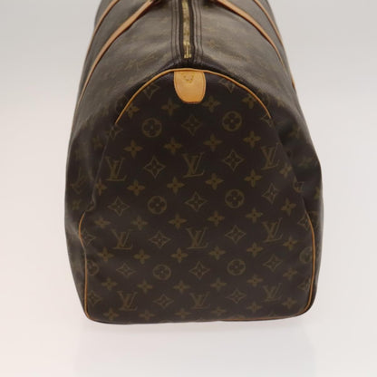 Louis Vuitton Brown Canvas, Leather Keepall 55