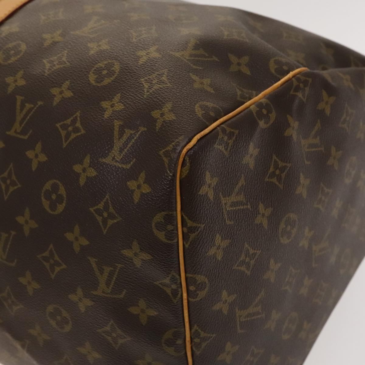 Louis Vuitton Brown Canvas, Leather Keepall 55