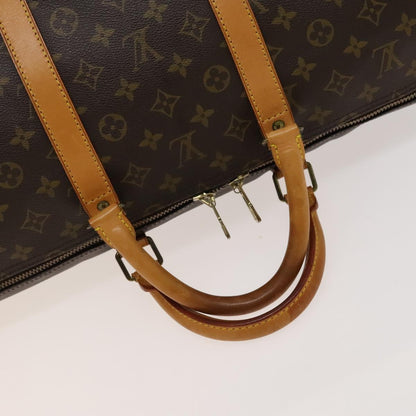 Louis Vuitton Brown Canvas, Leather Keepall 55