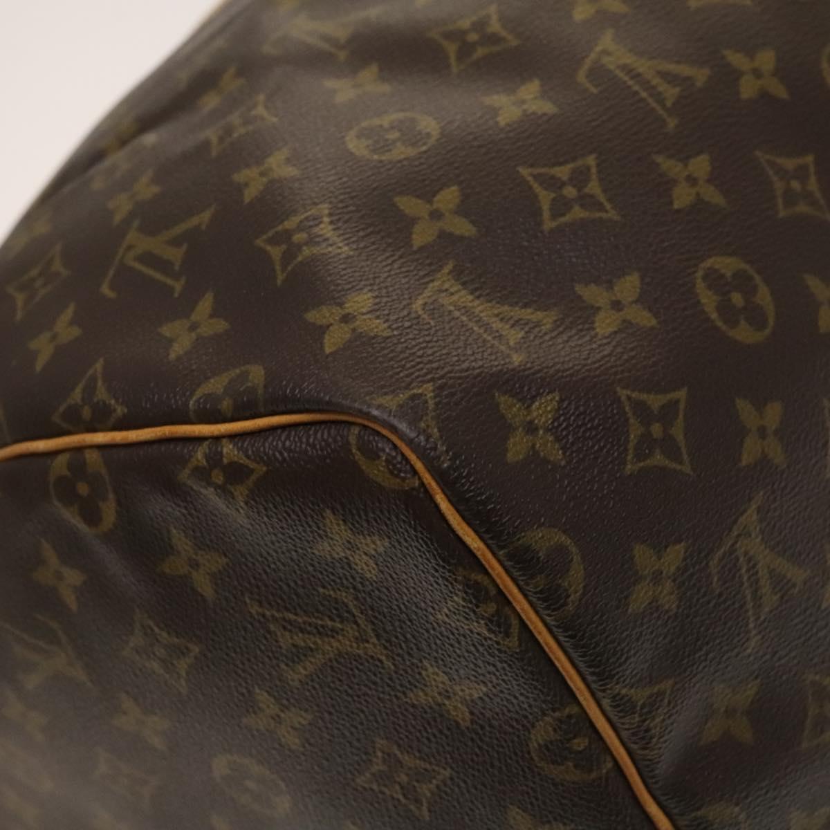 Louis Vuitton Brown Canvas, Leather Keepall 55