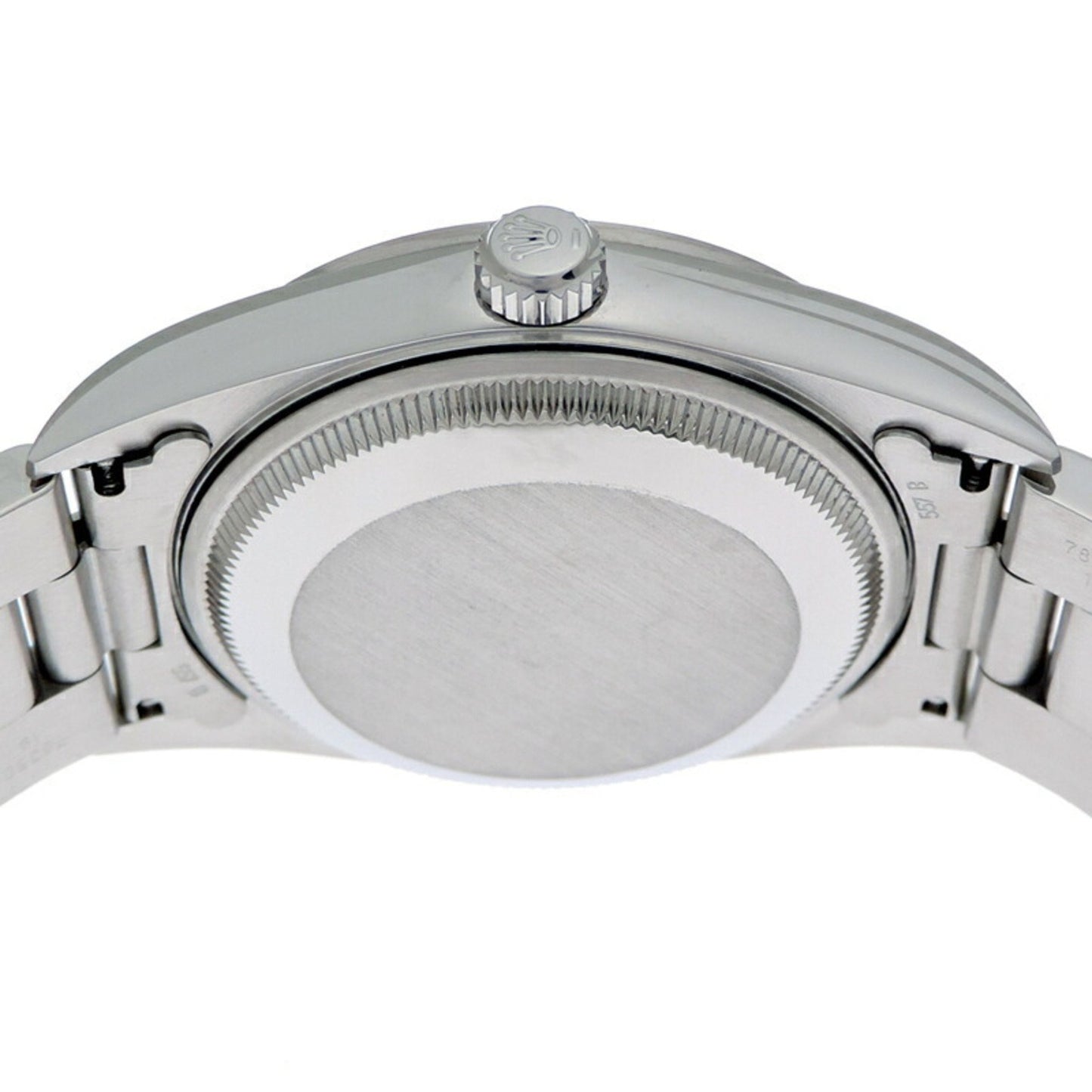 Rolex Silver Steel Oyster Perpetual Date