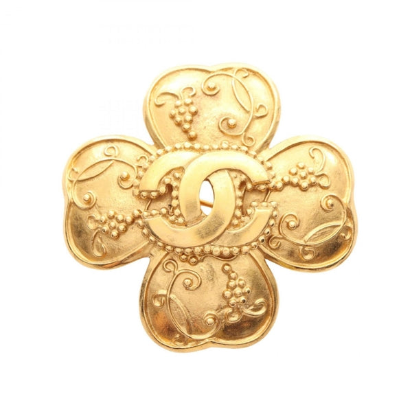 Chanel Gold Gold Plated Coco Mark