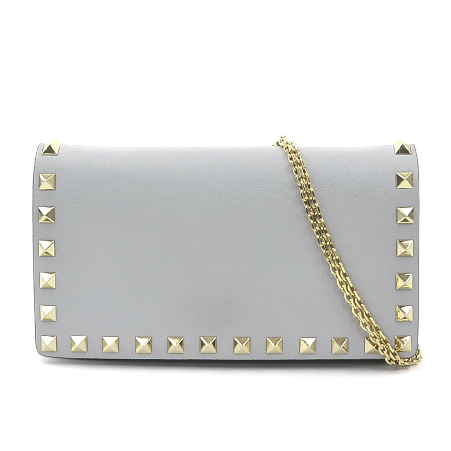 Valentino Garavani Gray Leather Rockstud