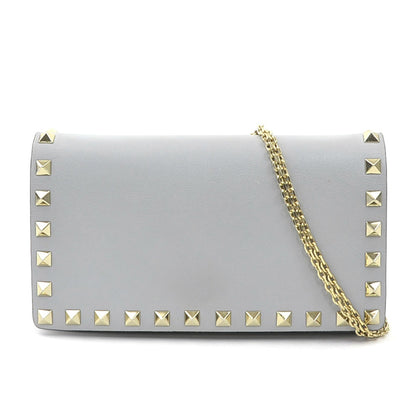 Valentino Garavani Gray Leather Rockstud