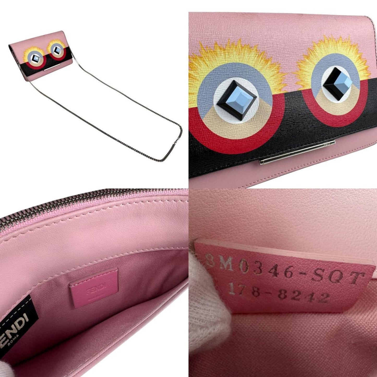 Fendi Pink Leather Monster