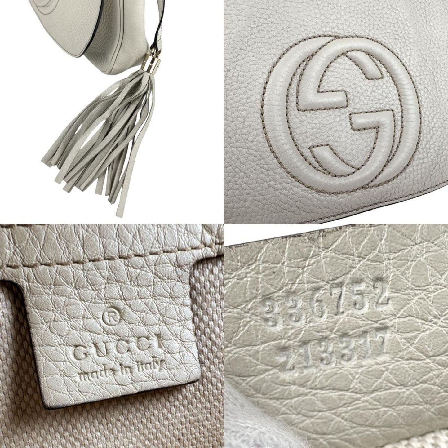 Gucci White Leather Soho
