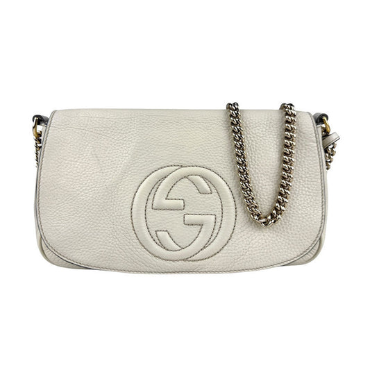 Gucci White Leather Soho